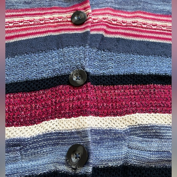 J. Jill Striped Button Front Knit Cardigan - Picture 4 of 9